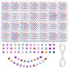 Liangding Letter Beads for Threading, 1100+ Pieces Colourful A-Z Alphabet