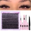 Lash Extension Kit Lash Clusters Thick Individual Lashes 10-16mm Eyelashes
