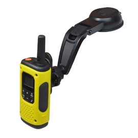 YNIBST Car Radio Holder, Gel Suction Cup Type, Belt Clip Holder Included, For Securing Walkie Talkies, For Amateur Radio Handy Devices, Instruction Manual Included, Easy Installation, Black, Radio