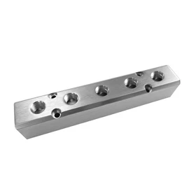 Beduan 5 Way 7 Port 1/2"NPT Input Port 1/4"NPT Output Port Aluminum Air Hose Inline Manifold Block Splitter,Pneumatic Air Compressor Manifold Fitting