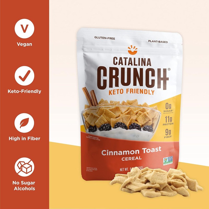 Catalina Crunch Keto Friendly Cereal Cinnamon Toast 9 Oz