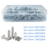 M4 Stainless Steel Self Tapping Screws,100pcs M4x12mm Phillips Flat Head