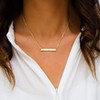 Dainty Bar Necklace for Women,Gold/Silver Cute Delicate Disc Necklcace,Trendy Elegant
