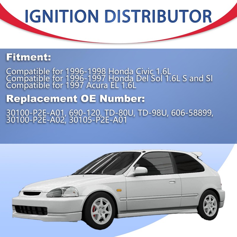 EVERESTWAY Ignition Distributor 9 Pins Compatible for 1996 1997 Honda