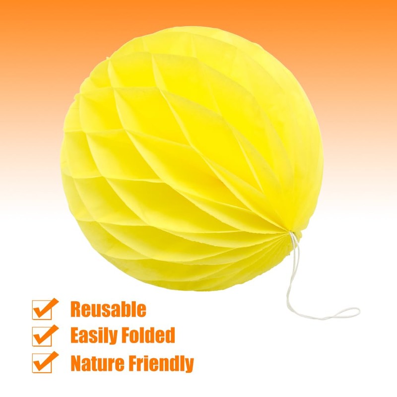 Ruidee 8 Pieces Paper Honeycomb Balls Tissue Paper Flower Balls