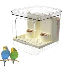 Pcmursal No Mess Bird Feeder for Cage, Hanging Bird Bath for Cage for Lovebirds, Finches, Parakeets, Budgies, and Other Small to Medium Birds
