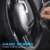 SJMYXCLW 15" Steering Wheel Cover Genuine Leather For Lexus Black