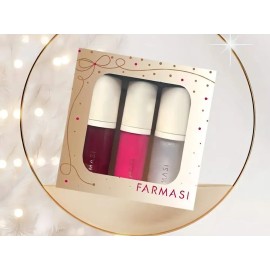 Set Lip Plumper Farmasi Rosa 3 Unidades Hidratante Acabado Brillante
