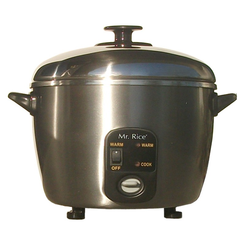 3 Cups Stainless Steel Cooker and Steamer with Stainless Steel