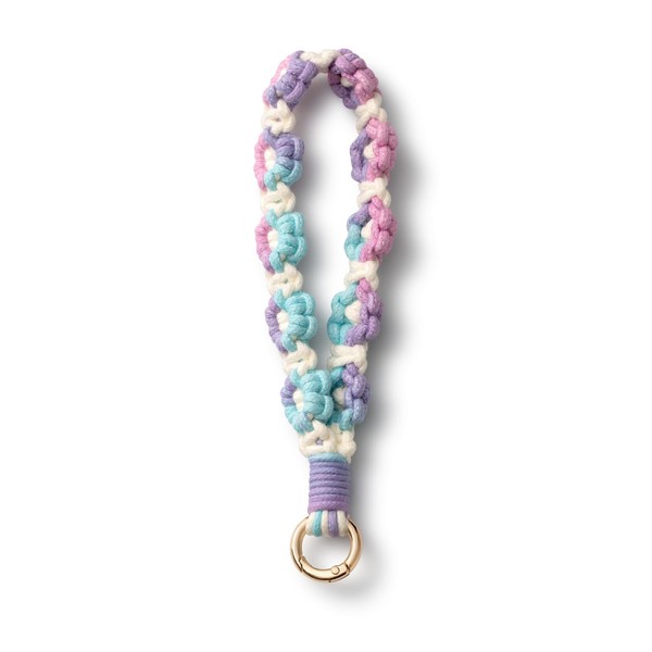 AOKSUNOVA Key Ring Macrame Key Chain Short Flowers Key Ring