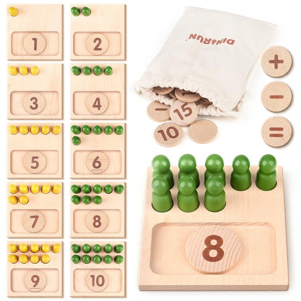 DINORUN Montessori Toy from 3 4 5 6 Years Wooden