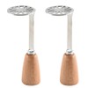 Luxshiny 2pcs Mini Avocado Masher, Small Potato Masher with Wood