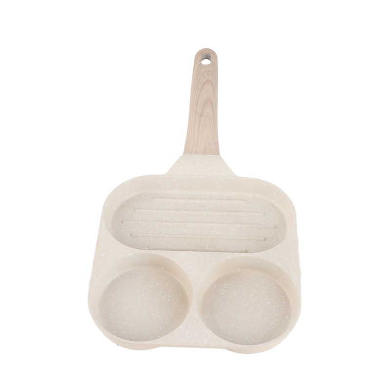 3 in 1 Breakfast Pan Nonstick Aluminum Alloy Labor Saving
