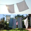 sourcing map Windproof Clothesline, 8M 26ft Plastic Non-Slip Clothes Drying