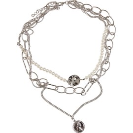 Urban Classics Ocean Layering Necklace Silver One Size, Metal, No Gemstone