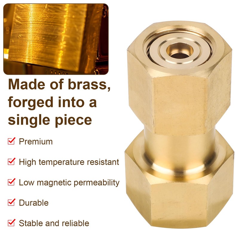 Brass CGA-320 to CGA-580 Gas Tank Adapter, CO2 to Argon