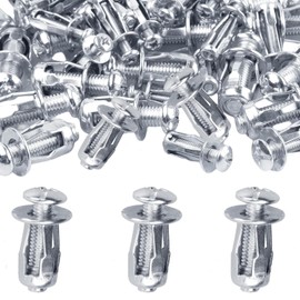 FENGCHUANG Cavity Dowels Metal Set M6 x 25, Pack of 25 Cavity Dowels Metal Galvanised Cavity Wall Dowels M6 x 25 Expansion Nuts for Fixings Cavity Walls, Plasterboard and Iron Sheet