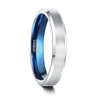 083 Base Men's Ring, Tungsten, Matte Line, Side Cut, Width: