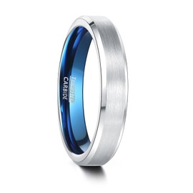 083 Base Men's Ring, Tungsten, Matte Line, Side Cut, Width: 0.2 inches (6 mm), Silver, Vacuum Plated, Metal,