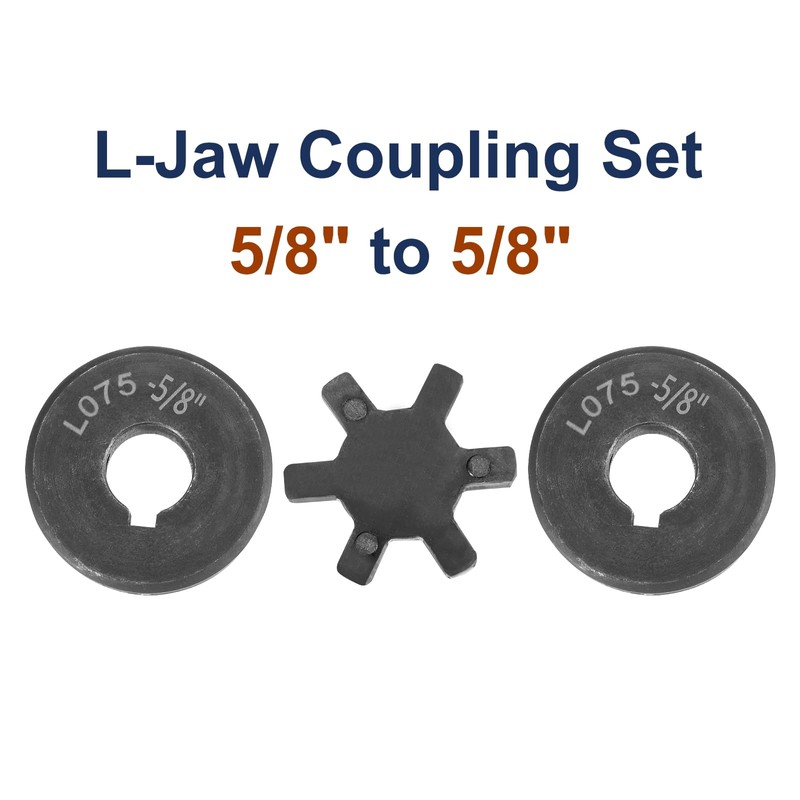 sourcing map 5/8" to 5/8" L075 Flexible 3-Piece L-Jaw Coupling