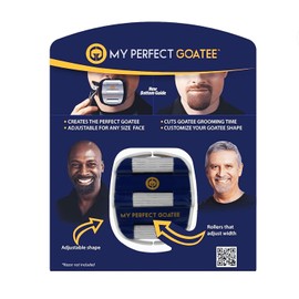 My Perfect Goatee® Shaving Template - Create a Perfectly Shaped Goatee Every Time - Adjustable Reduces Shaving Time - Shape Goatee and Circle Bead (Version 1.1)