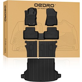 OEDRO Fit for Subaru Forester 2025 Floor Mats Trunk Mat with Backrest Mat, Custom Fit TPE All Weather Floor Liners Accessories, Anti-Slip Back Seat Protector Fit for Forester, Full Mat Set