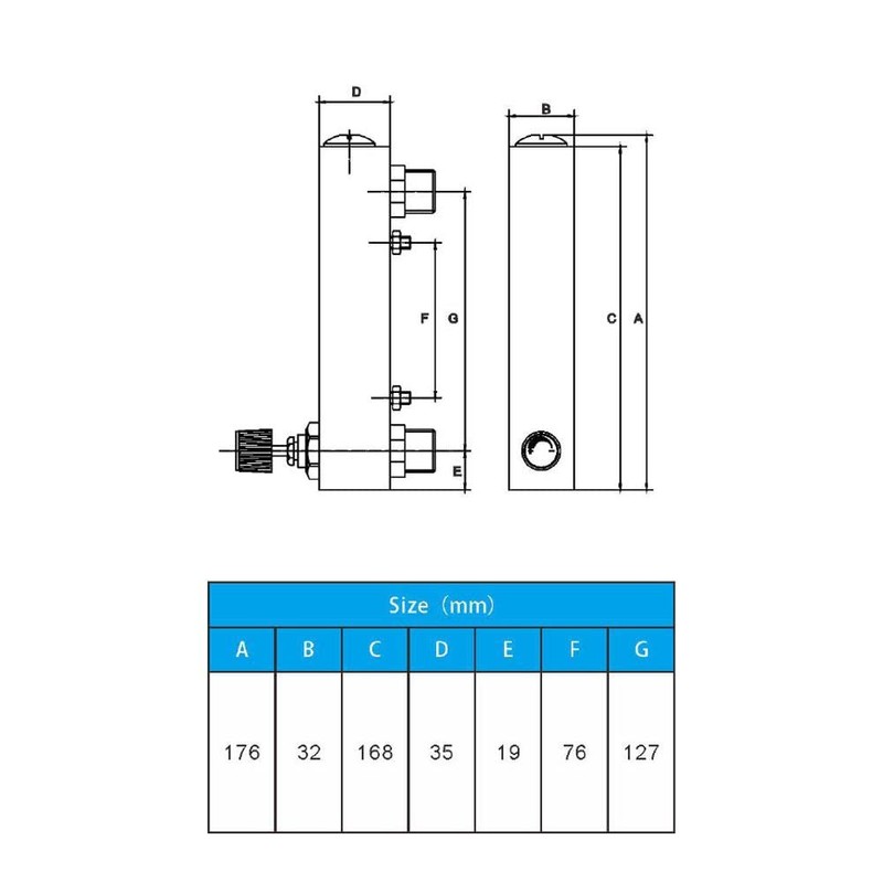 Panel Type Flowmeter, Acrylic-glass LZM-15T Gas Flowmeter Tester Adjustable Flowmeter