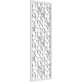 13 3/8"W x 34 3/8"H x 3/8"T Lock Haven Decorative Fretwork Wall Panels in Architectural Grade PVC