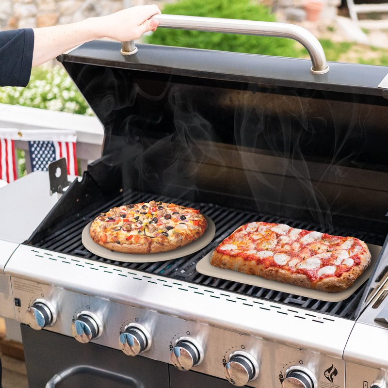 Pizza Stone for Oven and Grill 15x12 inch Square -