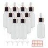 Wwolife 10 PCS 2/3oz (20ml) White Frosted Glass Dropper Bottles