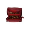 Wallet with side zip pocket LEAS, Genuine Leather, red -