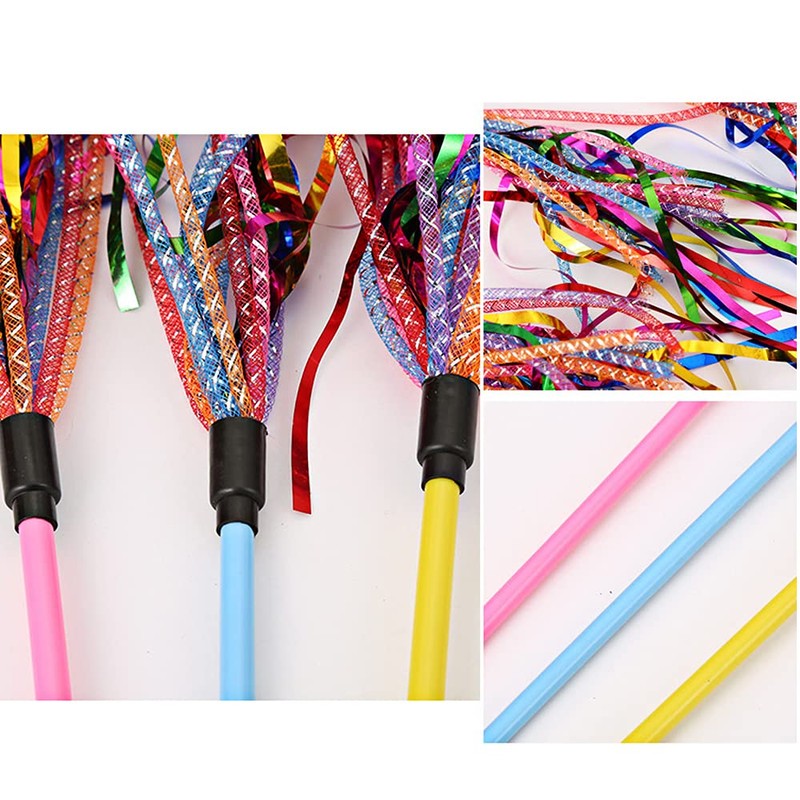 IUHKBH Tinsel Cat Wands, 3 PCS Shiny Teaser Wands Interactive