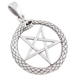 AFP Snake Pentagram Pendant 925 Sterling Silver AS-610, Sterling Silver, No Gemstone