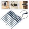10 Pieces Triangle Screwdriver Bits 1/4 Inch Shank 65 mm