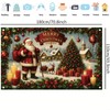 Saoplasa Christmas Backdrop Santa Claus Photography Background Winter Village Scene