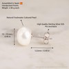 Secret & You A Baroque White Freshwater Pearl Stud Earrings