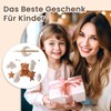 Mobile Baby Bed Bell with Teddy Bear Wooden Girls Hanging