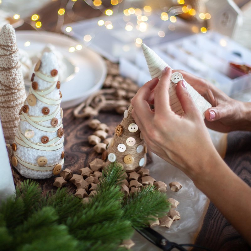 sourcing map 25 Pcs Natural Shell Buttons, 4 Hole Mother