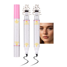 Erinde Lápiz de Maquillaje de Pecas, Delineador de Pecas 2 en 1, Lápiz de Pecas Resistente al Agua de Larga Duración, Fácil de Crear Maquillaje Natural, Aspecto Natural y Realista de Pecas Verdaderas