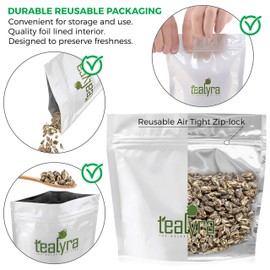 Tealyra - Jasmine Phoenix Pearls - Best Chinese Jasmine Green Tea - Loose Leaf - Organically Grown - Great Jasmine Aroma and Taste - 110g (4-ounce)