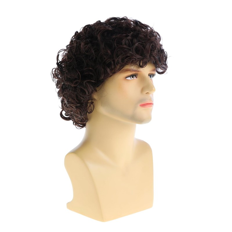 Men's Brown Curly Wig