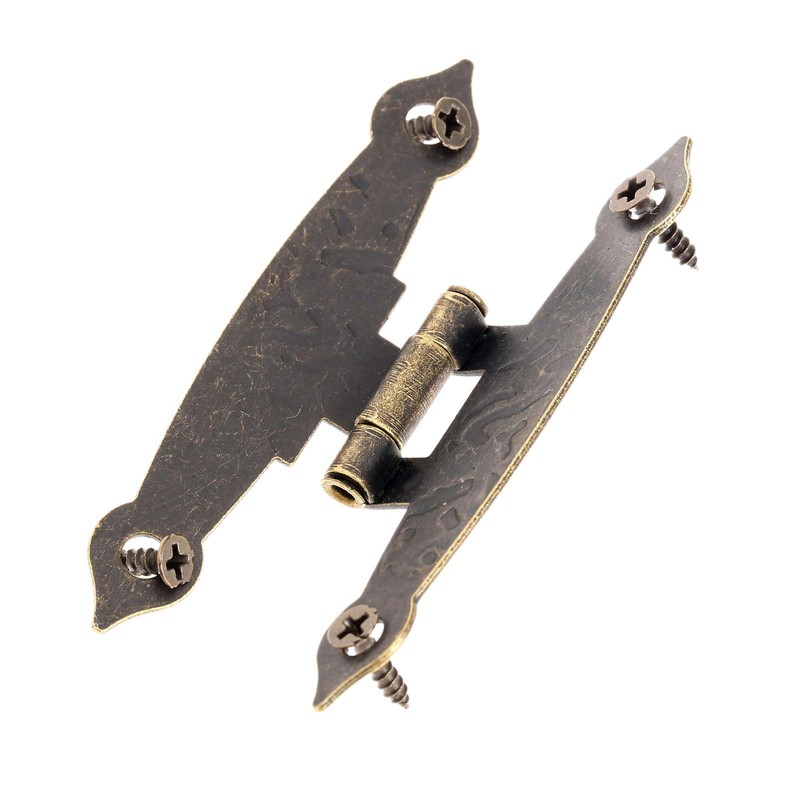 Dophee 8Pcs Hinges Retro Butt Hinges Antique Hinges Bronze with