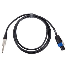 Pronomic Stage BOXJMSP1-2 Speaker Cable - Professional Speaker Cable - Connector: 6.3 mm Jack to Speakon Compatible - Wire Cross Section: 2 x 1.5 mm² - Length: 2 m - Black