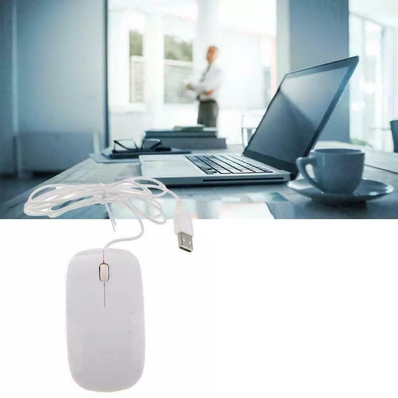OOYES Ultra-Slim USB optical wired mouse,Ergonomic Design with Scroll Wheel