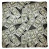 MWS 22"x22" Multiple 50 & 100 Dollar Bills 100% Cotton