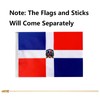 GSYLPFT 12 Pack Dominican Flags on Sticks Dominica Small Mini