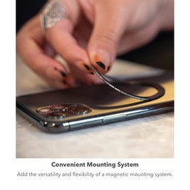 ZAGG mophie Snap Adapter, Magnetic Rings to Attach any QI-enabled Device to Mounted Chargers, x2 included, Black