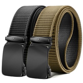 BULLIANT Men Belt-Reversible Ratchet Belt Stretchable for Gift Men Work Casual Golf 1 3/8"-Cut For Fit -2 In 1Belt(Black/Wood Thrush,28"-32" Waist Adjustable)