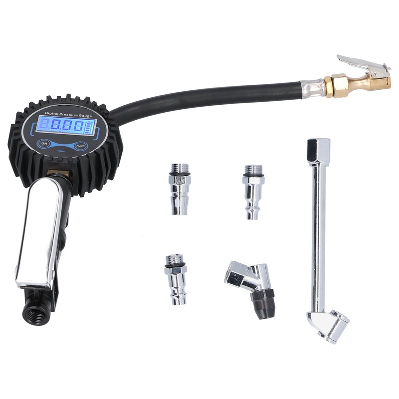 300PSI Tire Inflator Meter LCD Digital Display Inflation Pressure Gauge