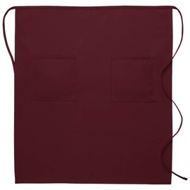 DayStar Apparel 122 Two Patch Pocket Full Bistro Apron, Maroon
